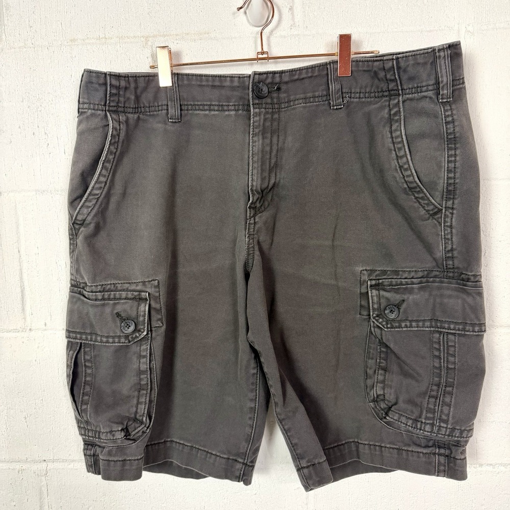 Urban Pipeline Men's Cargo Shorts Gray Heavy Skater Y2K Baggy Streetwear SZ 38